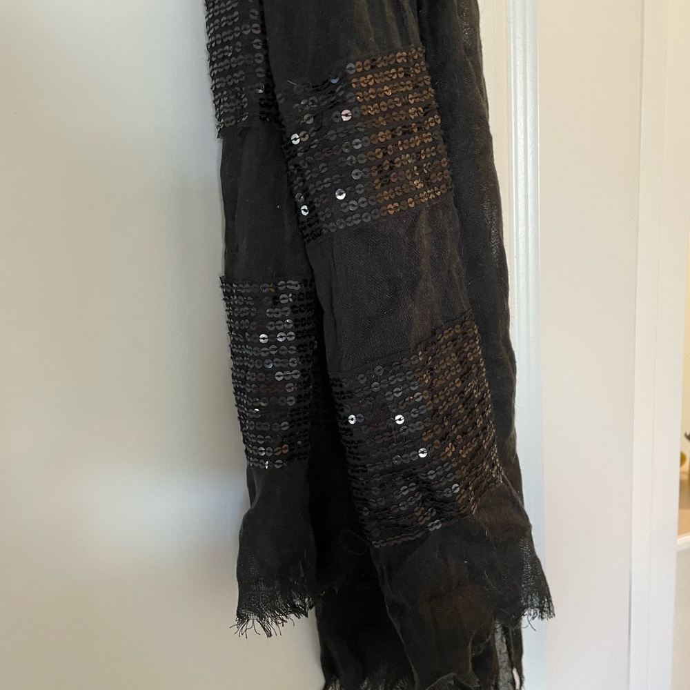 Black sparkle scarf